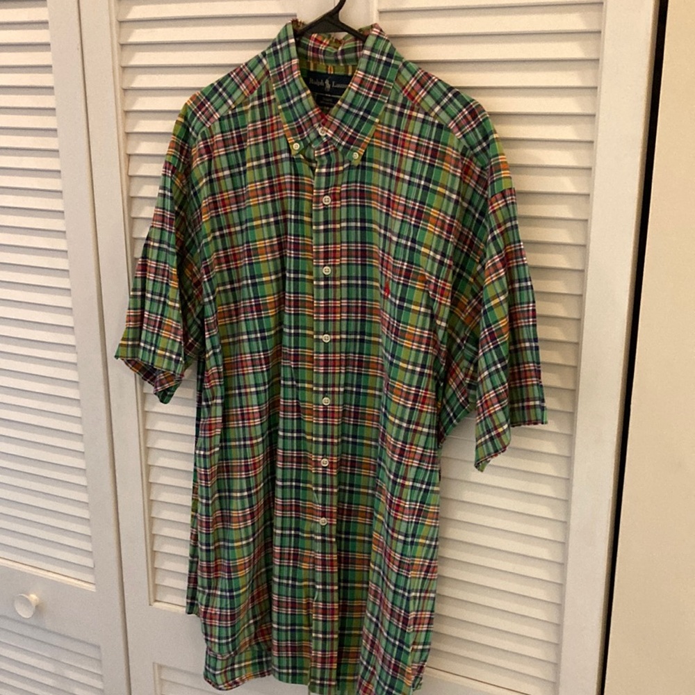 Polo by Ralph Lauren Vintage 90’s Short Sleeve Madras Plaid Button Front Shirt